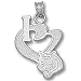 Cincinnati Bengals NFL I Heart Bengal Head 3/4 Pendant (Silver)