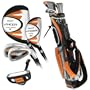 Intech Lancer Junior Golf Set, (Right-Handed, Age 8 to 12, 17.5 degree Driver, 4/5 Hybrid Iron, Wide Sole 7 and 9 irons, Junior Putter, Deluxe Stand Bag)