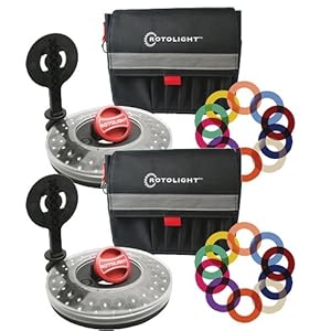 Rotolight Interview Lighting Kit with 2 HD LED Stealth Ringlights, 2 Stands Color Filters Also Includes Belt Pouch