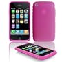Apple IPhone 3G "PDA" Premium Silicon Skin Trans. Hot Pink with Diamond Shape Texture