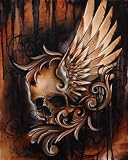 Winged Skull by Manuel Valenzuela Tattoo Art Canvas Giclee Print
