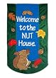 Welcome to the Nut House Garden Size Applique Flag Welcome to the Nut House Garden Size Applique Flag