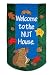 Welcome to the Nut House Garden Size Applique Flag