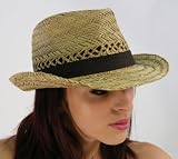 Campbell Cooper New Summer Festival Sun Trilby Straw Hat – Straw – 7 1/8 (Medium or 58cm)