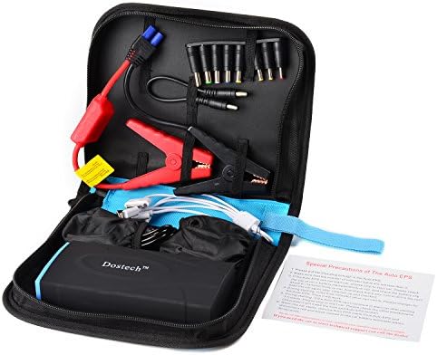 Dostech 16800mah Multi-function Vehicle Car Jump Starter Mobile Power Bank Battery Charger Emergency Kit with 3 LED Torch Flashlight,widely used for Light-Medium Truck, Van, SUV and More