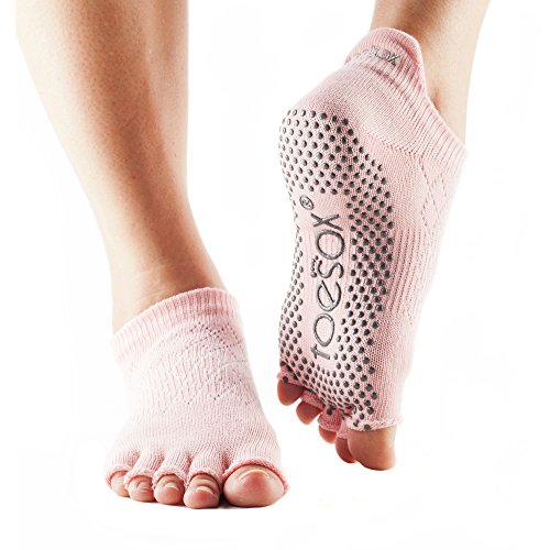 ToeSox Grip Half Toe Low Rise Fishnet Kiss Size Medium