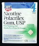 Nicotine Gum 4mg 170pc Mint flavor-Rite Aid