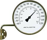 Chaney Instrument 3-1/2-Inch Brass Swivel Thermometer