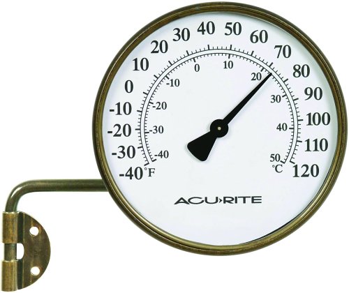 Chaney Instrument 3-1/2-Inch Brass Swivel Thermometer