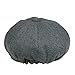Vbiger Men and Women's Wool Fedora Newboys Hat (Grey)
