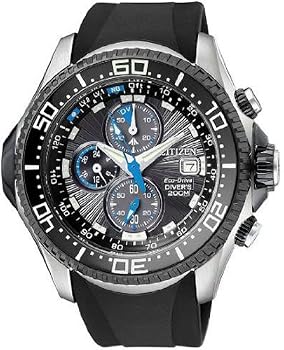 Citizen #BJ2115-07E Men's Eco Drive Depth Meter Chronograph Imperial Rubber Dive Watch