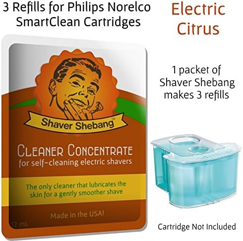 Shaver Shebang Cleaning Concentrate for all Philips Norelco Jet Clean Systems, Citrus Scent