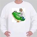 Sweatshirt with alligator, patient, crocodile, dentist