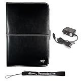 Barnes & Noble Nook E-Reader Kroo Case Protective Melrose with Pen and Notepad Storage + Includes a 4-Inch eBigvalue Determination Hand Strap + Rapid Home Wall Charger
