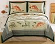 Dino Dave Twin Quilt with Pillow Sham