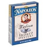 Napoleon Medium Smoked Oysters, 3.66-Ounce Tin (Pack of 25)
