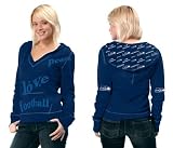 Seattle Seahawks Women's Deep V-Neck Fleece Hoodie Pullover - by Alyssa Milano