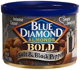 Review Blue Diamond Almonds  / Blue Diamond Almonds Salt & Black Pepper, 6-Ounce Tins (Pack of 12)