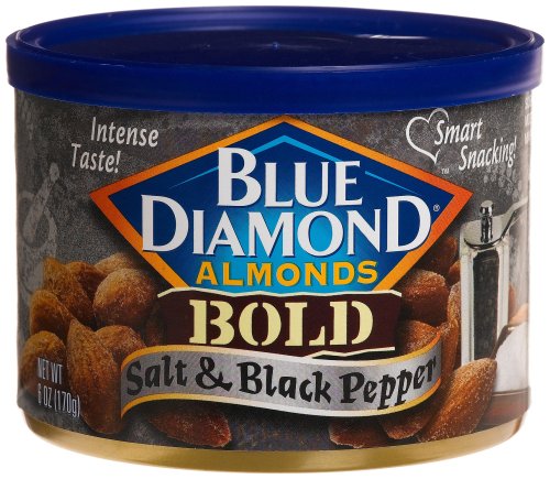 Blue Diamond Almonds Salt & Black Pepper, 6-Ounce Tins (Pack of 12) by Blue Diamond Almonds