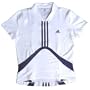 Womens Adidas Competition Polo - White/Eggplant