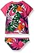 Tommy Bahama Girls' Half Zip Leaf Rash Guard Set