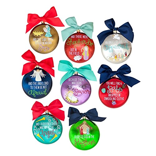 Story of Luke Metallic Ornaments, Set of 8 Story of Luke Metallic Ornaments, Set of 8