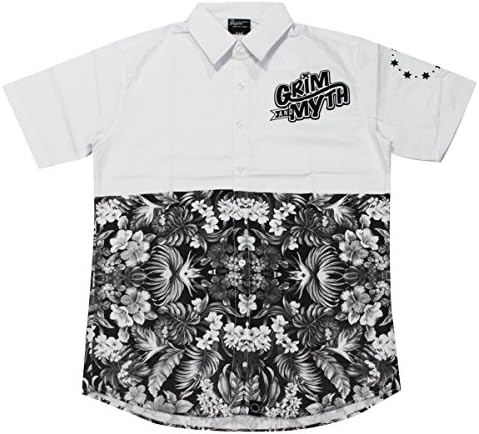 Grimyth black floral flower rock punk hiphop street wear Shirt # GM-SHIRT02 size L