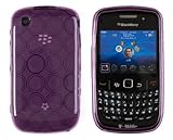 Soft Gel Circles Case for BlackBerry Curve 8520 / 8530 / 9300 - Purple