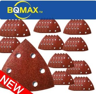 BQMAX - 50Pk 150G Sandpaper, Bosch Multi-X, Craftsman, Skil Multi-tasker, Porter Cable, Black & Decker [Contractor Grade]