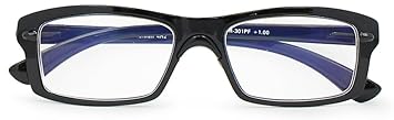 【クリックでお店のこの商品のページへ】エニックス ブルーライトカット老眼鏡 ＋1.5度数 ブラック CPR-301PF＋1.50： ドラッグストア