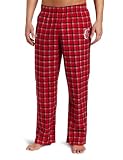 NBA Men's Los Angeles Clippers One Color Logo Flannel Pant (University Red Plaid, Large)