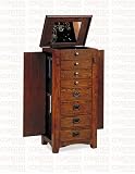 Jewelry Armoire (Oak) (42 H x 21 W x 16 D)