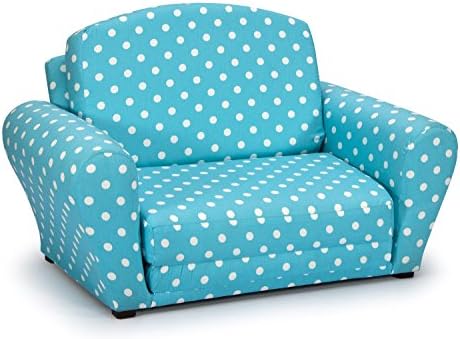 Kids Convertible Sleepover Chair Bed - Flip Out Lounger for Slumber Parties, Gaming, Chilling - Comfortable Seat That Easily Converts To a Folding Cot - 2 Fabric Choices