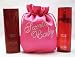 Victoria's Secret Very Sexy For Her Body Mist 8 Oz/ Very Sexy Body Lotion 6.7 Oz and Pink Satin Cosmetic Pouch Lingerie Bag - 3 Pcs Gift SET
