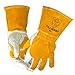 John Tillman and Co 50XL Top Grain Leather MIG Gloves with Split Leather Palm Reinforcements, Split Leather Back, Fleece Lining, Seamless Forefinger and Elastic Back (Carded), X-Large