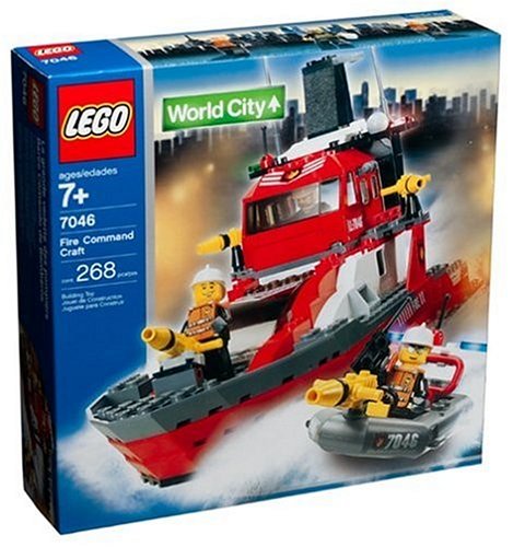 Lego City Fire Rescue Fire Command Craft (7046)