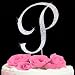 Letter P - Swarovski Crystal Monogram Wedding Cake Topper Letter