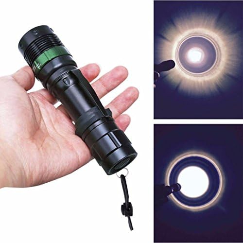 Flashlight , Ziopp 1200 3000 Lumen Zoomable CREE XM-L Q5 LED Torch Zoom Super Bright Light Flashlight