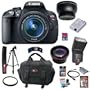 Canon EOS Rebel T5i 18.0 MP CMOS Digital Camera with EF-S 18-55mm f/3.5-5.6 IS STM Zoom Lens + Automatic TTL Flash + Telephoto & Wide Angle Lenses + 11pc Bundle 32GB Deluxe Accessory Kit