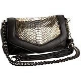 Nanette Lepore Handbags Contrast Cobra-Embossed Cross-Body,Graphite,one size