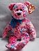 Ty Beanie Babies - Funky Flower Print Bear (Pink)