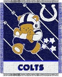 Indianapolis Colts 36"x48" Woven Baby Throw Blanket - Football Sports Merchandise
