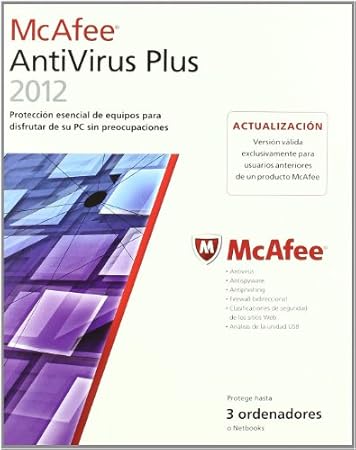 Mcafee Antivirus Plus 2012 - 3 usuarios - actualización