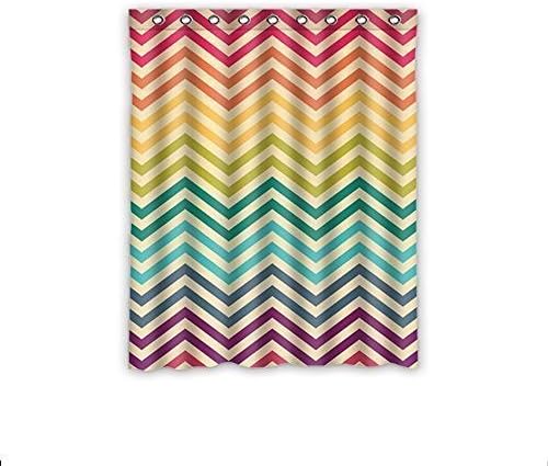 Tall Switch Colorful Wave Seri Waterproof Bedroom Custom window Curtain " " One Piece 52"W x 84"L