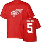 Nicklas Lidstrom Detroit Red Wings Red Name and Number T-Shirt