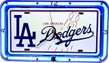 Los Angeles Dodgers Neon License Plate Clock