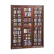 Triple-Wide Media Storage Cabinet - Walnut Finish