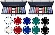 1000 Piece Clay Composite Poker Chips 11.5 gram Dice Design Poker Chip Set - Great Price