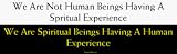 We Are Not Human Beings Having A Spritual Experience We Are Spiritual Beings Having A