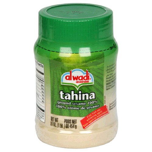 Al Wadi Tahina, 100% Ground Sesame, 16-Ounce Jars (Pack of 6)